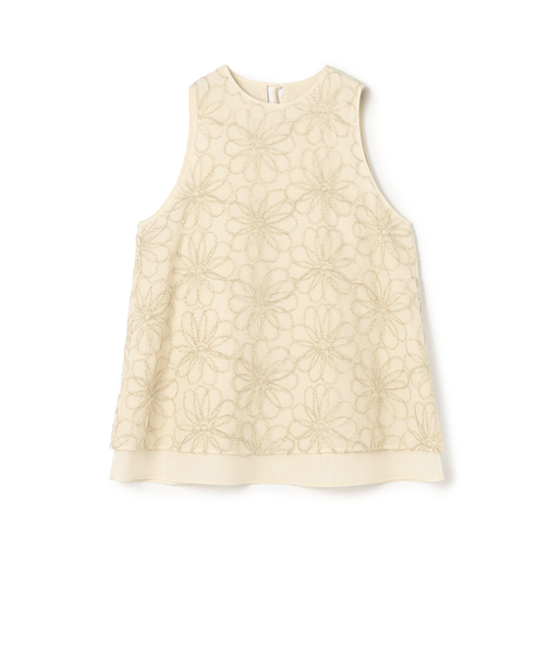 レーヌエンブロイダリー スリーブレスブラウス