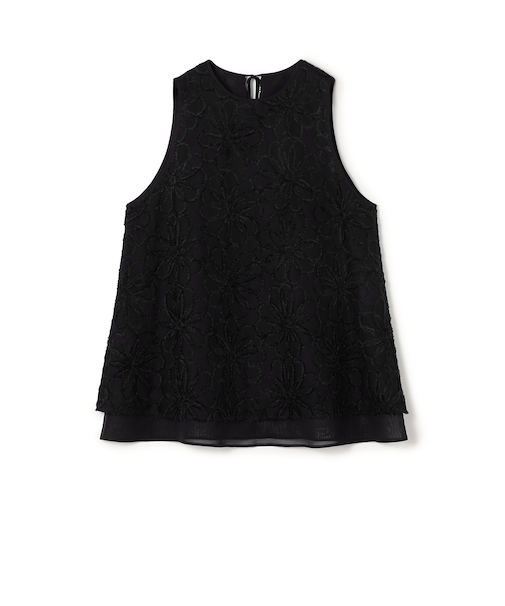 レーヌエンブロイダリー スリーブレスブラウス