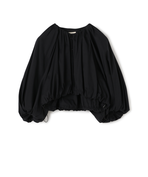 コットンストレッチポプリン クロップドバブルブルゾン