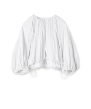 コットンストレッチポプリン クロップドバブルブルゾン