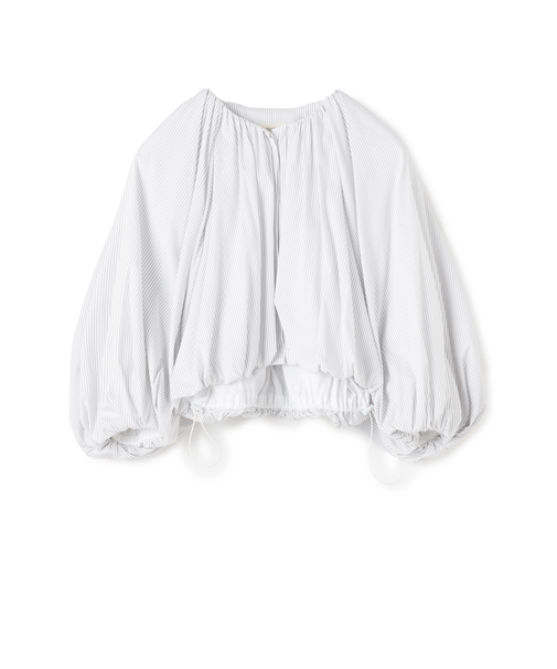 コットンストレッチポプリン クロップドバブルブルゾン