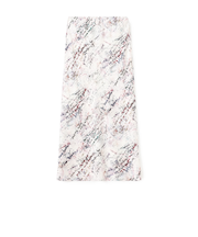 メッセージ ウォールプリント エラスティックストレートスカート