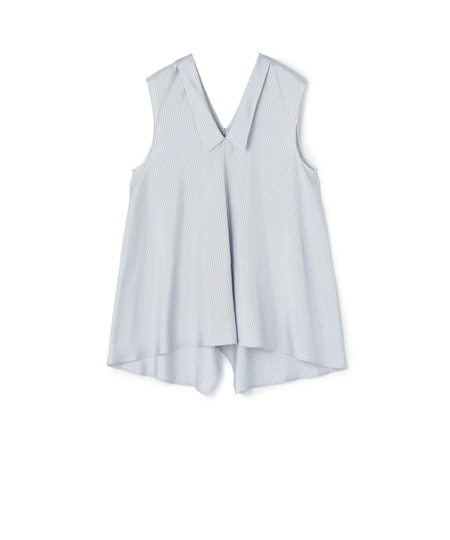 【WEB先行予約】シルクストライプ スカーフラインブラウス