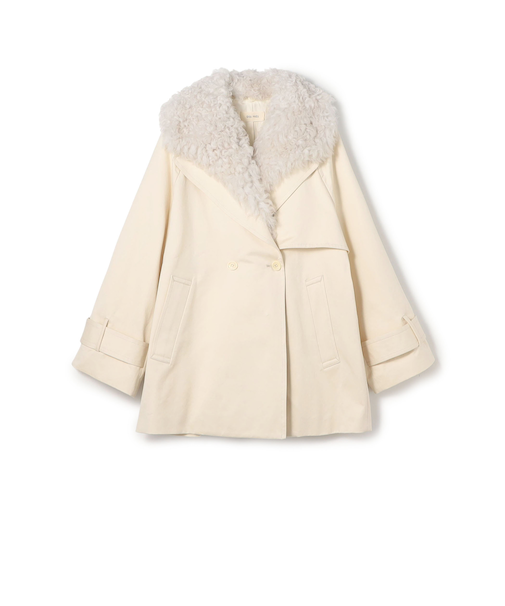 【WEB先行予約】コットンサテン ムートンカラーコート