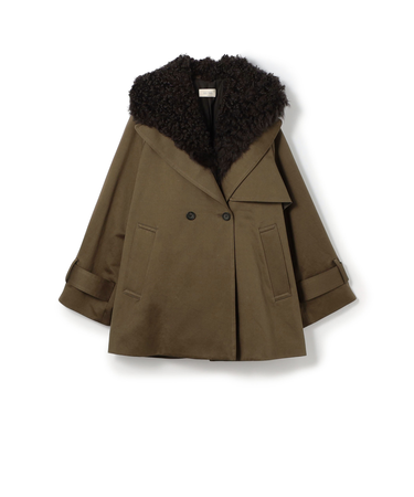 【WEB先行予約】コットンサテン ムートンカラーコート