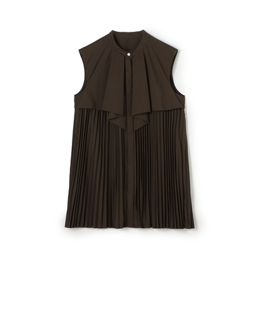 スパンブロード フロントドレープブラウス