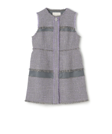 ブロッキングツイード ミドルジレ