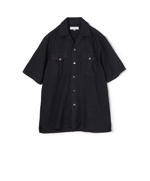 【BLACK】クラシックパターン ドレープ オープンカラーシャツ UNITED ARROWS LTD. OUTLET｜クラシックパターン ドレープ オープン