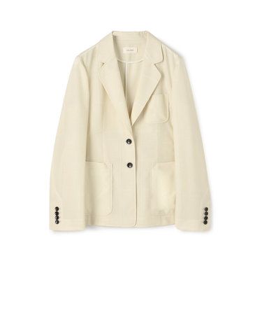 アキハチェックウール ラウンドラペルシングルジャケット