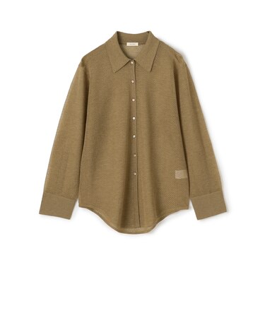 レーヨンポリエステルシアーニット レギュラーカラーシャツ