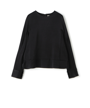 【WEB先行予約】レーヨンウールサテン クルーネックプルオーバー