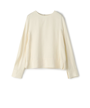 【WEB先行予約】レーヨンウールサテン クルーネックプルオーバー