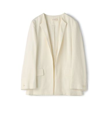 【WEB先行予約】レーヨンウールサテン クルーネックジャケット