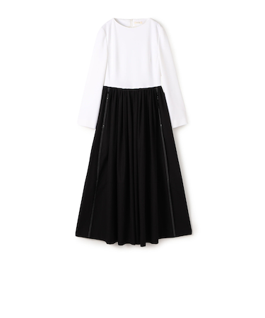 コットンタイプライター コンビコクーンワンピース