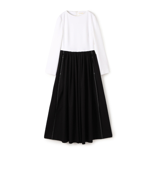 コットンタイプライター コンビコクーンワンピース