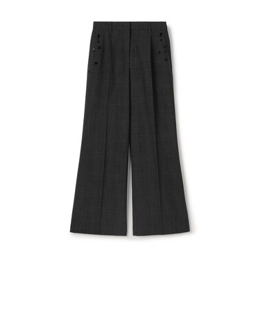 ソフトウールオックスフォード ワンタックパンツ