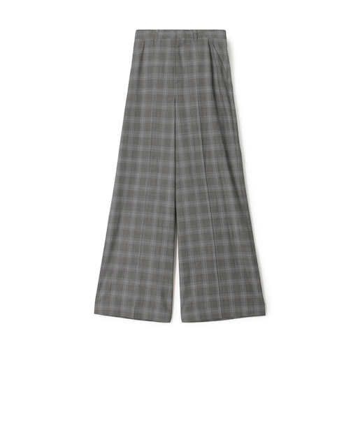 Super140's ウールトロピカル チェックスラックス