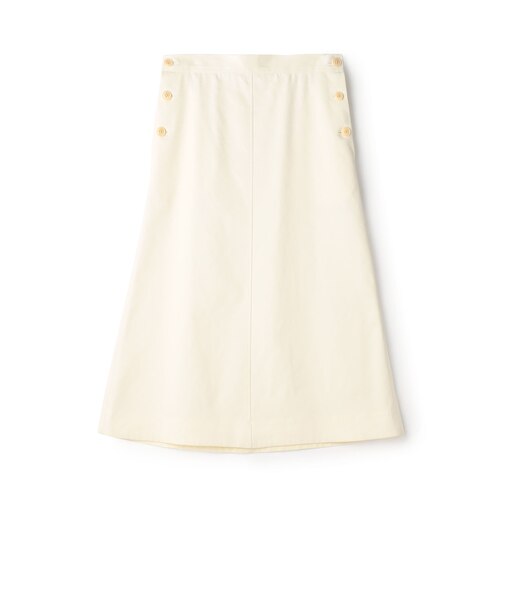 コットンポリエステルビンテージギャバジン トラペーズスカート