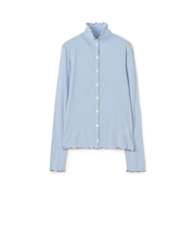 コットンジャージー ビルドネックカーディガン