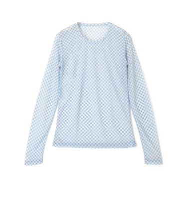 シアープリント クルーネックトップ