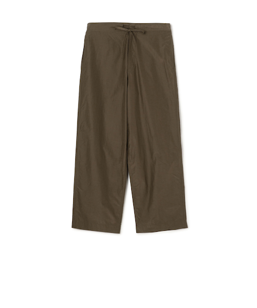 コットンシルク バレルイージーパンツ