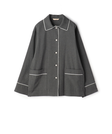 【WEB先行予約】ウールコットンフランネル パジャマシャツ