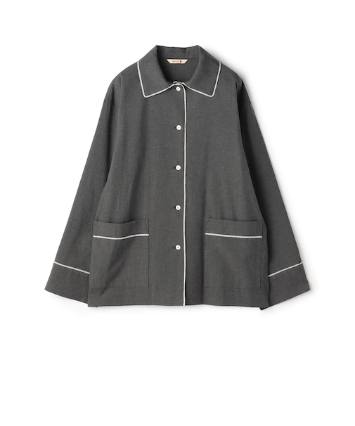 【WEB先行予約】ウールコットンフランネル パジャマシャツ