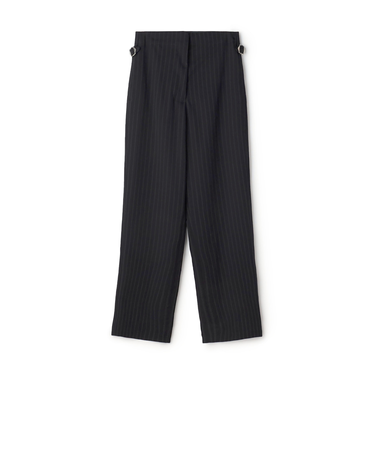 【WEB先行予約】ストライプギャバ ハイウエストストレートパンツ