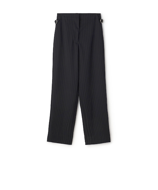 【WEB先行予約】ストライプギャバ ハイウエストストレートパンツ