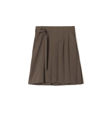ウールライク ラッププリーツスカート