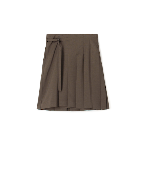 ウールライク ラッププリーツスカート