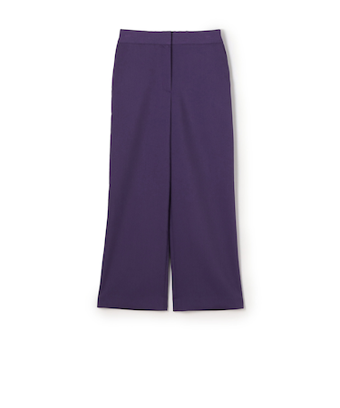 ソフトポリエステルレーヨンストレッチ セミワイドパンツ