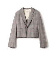 ライトウールチェックシングルブレストジャケット