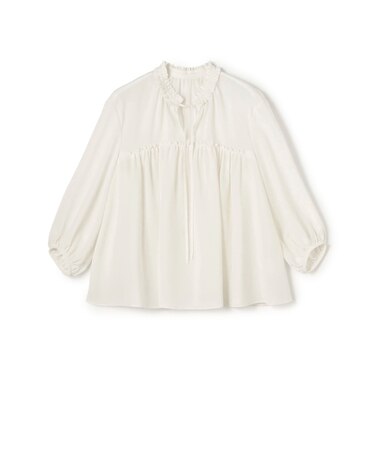 シアートロピカル ボリュームギャザーブラウス