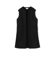 【WEB先行予約】ウールファブリックコンビ ロングジレ