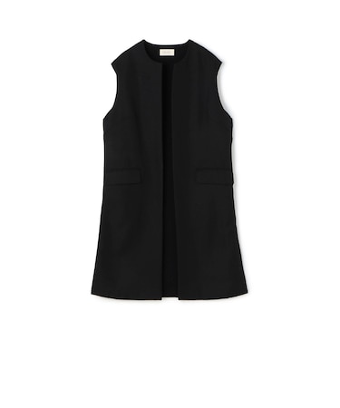 【WEB先行予約】ウールファブリックコンビ ロングジレ