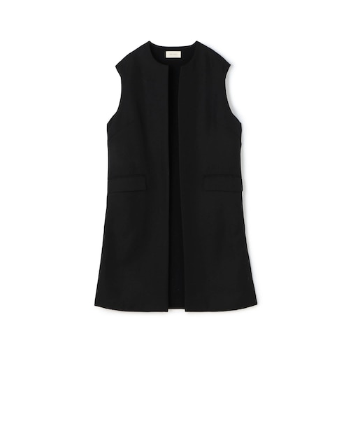 【WEB先行予約】ウールファブリックコンビ ロングジレ