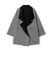 【WEB先行予約】ヘリンボーンダブルフェイス トライアングルカラーコート