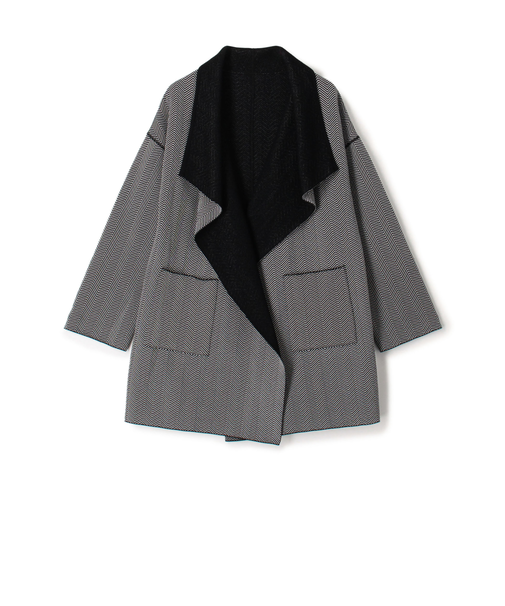 【WEB先行予約】ヘリンボーンダブルフェイス トライアングルカラーコート