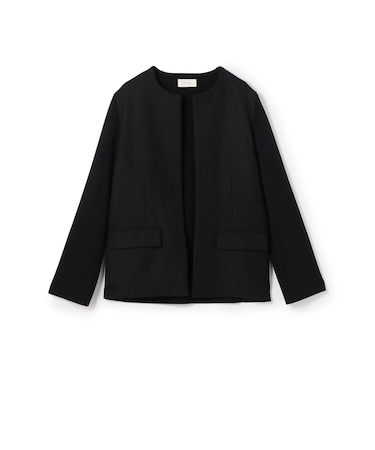 【WEB先行予約】ウールファブリックコンビ クルーネックジャケット