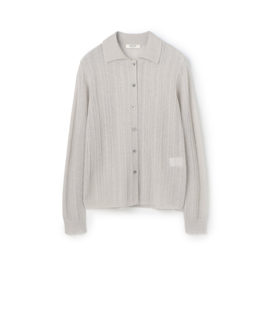 レーシーアルパカ ポロカーディガン