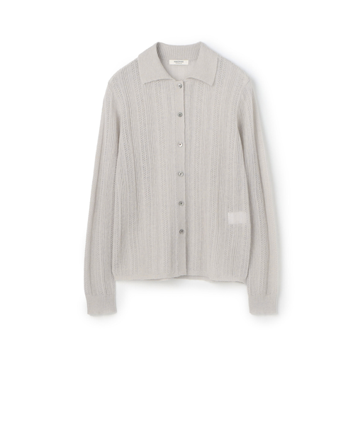 レーシーアルパカ ポロカーディガン