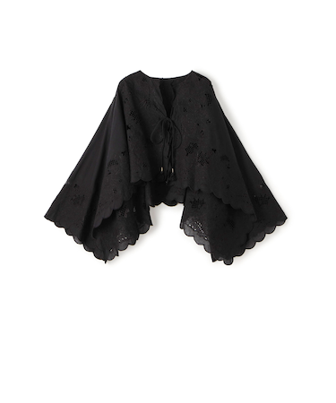 バンダナエンブロイダリー ワイドスリーブブラウス