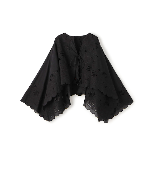 バンダナエンブロイダリー ワイドスリーブブラウス