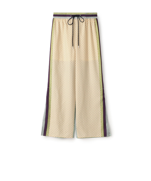 パネルプリント イージーストレートパンツ