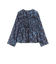 セルロースポリエステルプリント ギャザーブラウス