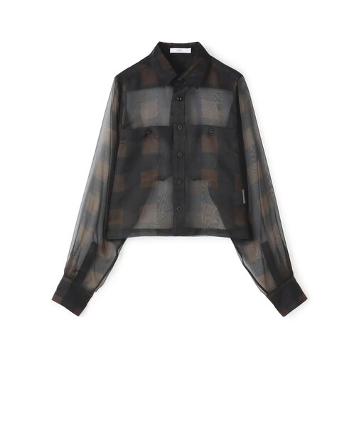HYKE SHEER PLAID SHIRT
