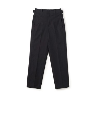 バックサテンスラブストレッチ テーパードパンツ