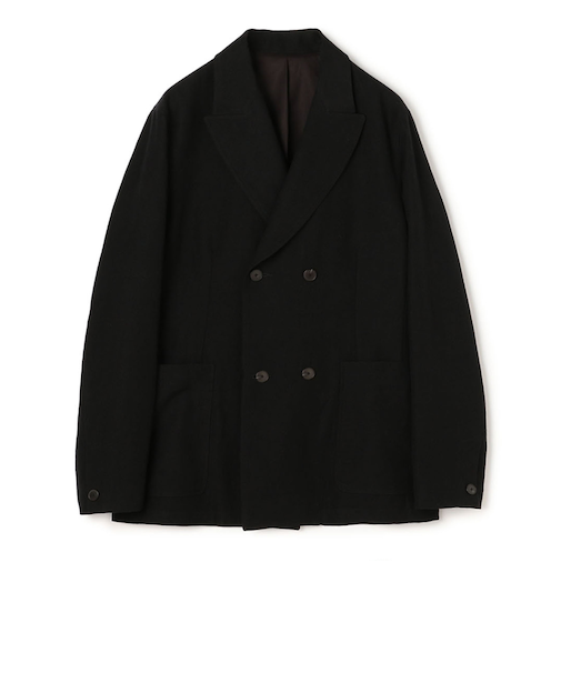 ウールリネンコットン ダブルブレステッド 4Bジャケット