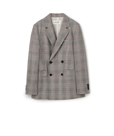 ライトウールチェック ダブルブレストジャケット